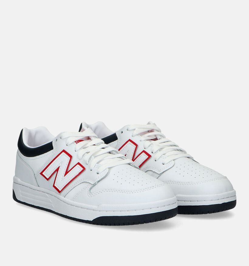 New Balance BB 480 Baskets en Blanc pour hommes (336819) - pour semelles orthopédiques