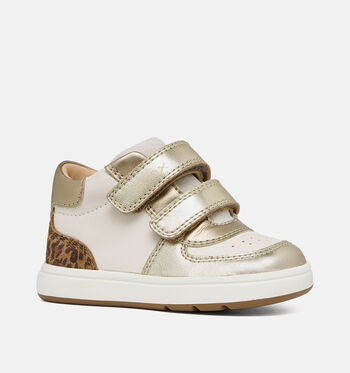 Geox Respira Mid Sneakers Wit/Roze