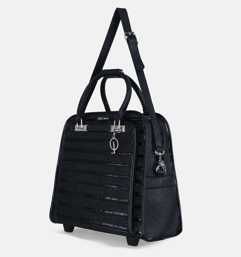 Olivia Lauren Stripes Sac à roulettes en Noir pour femmes (341732)