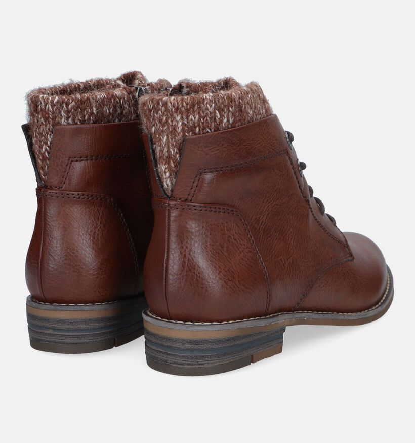 Marco Tozzi Bottines à lacets en Cognac pour femmes (330650)