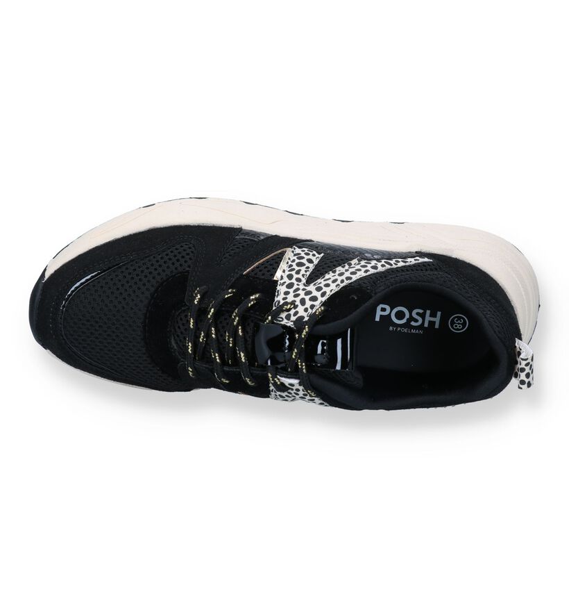 Poelman Baskets casual en Noir pour femmes (328566)