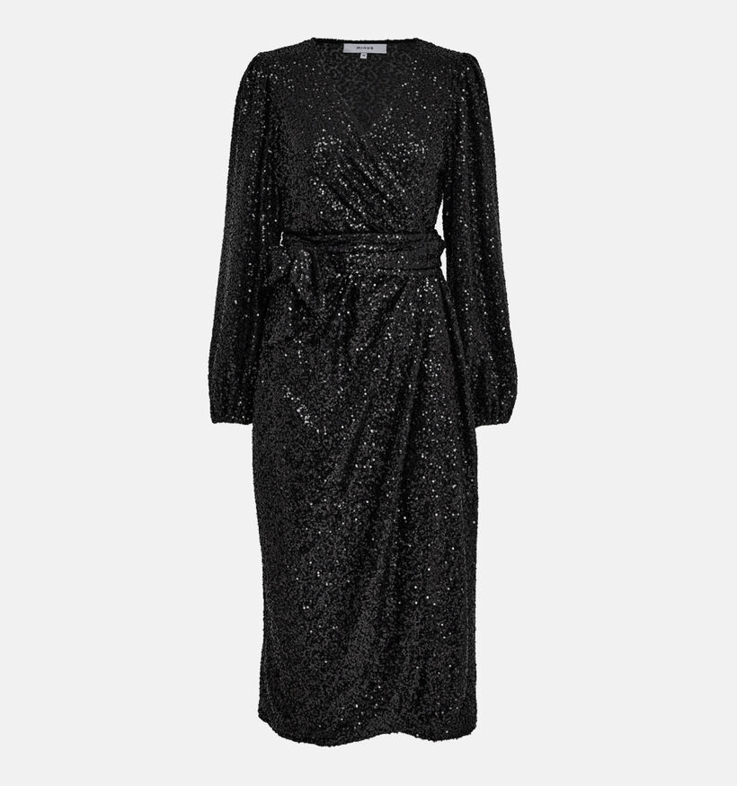 Minus Manja Zwarte Midi jurk voor dames (349970)