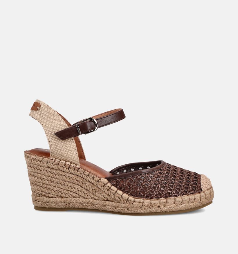 Tamaris Sandales compens&eacute;es en Brun fonc&eacute; pour femmes (371788)