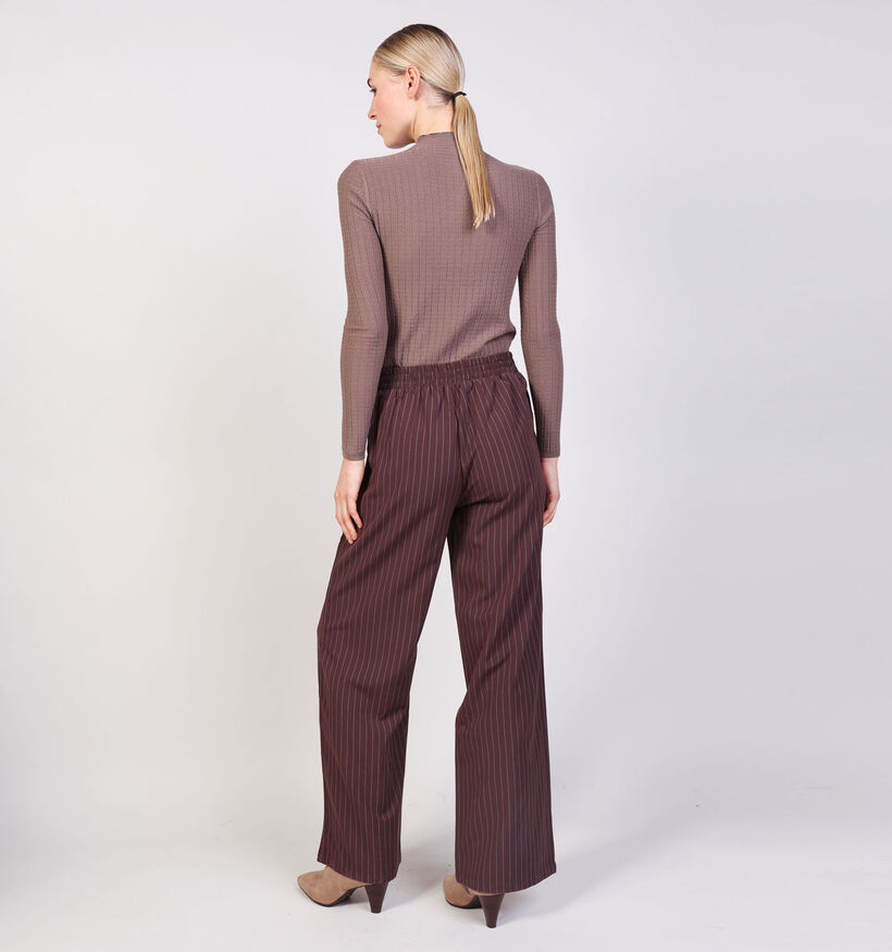 SISTERS POINT Verina Bruine Gestreepte Broek voor dames (371953)