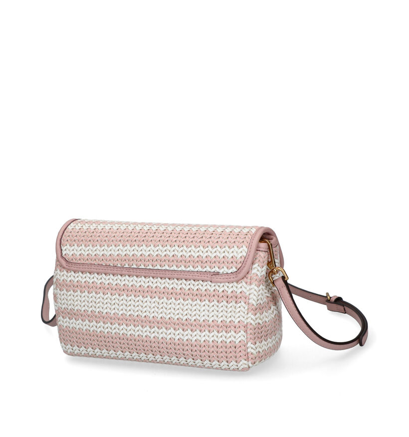 Kisses of Pearl Ruby Roze Crossbody Tas in kunstleer (309314)