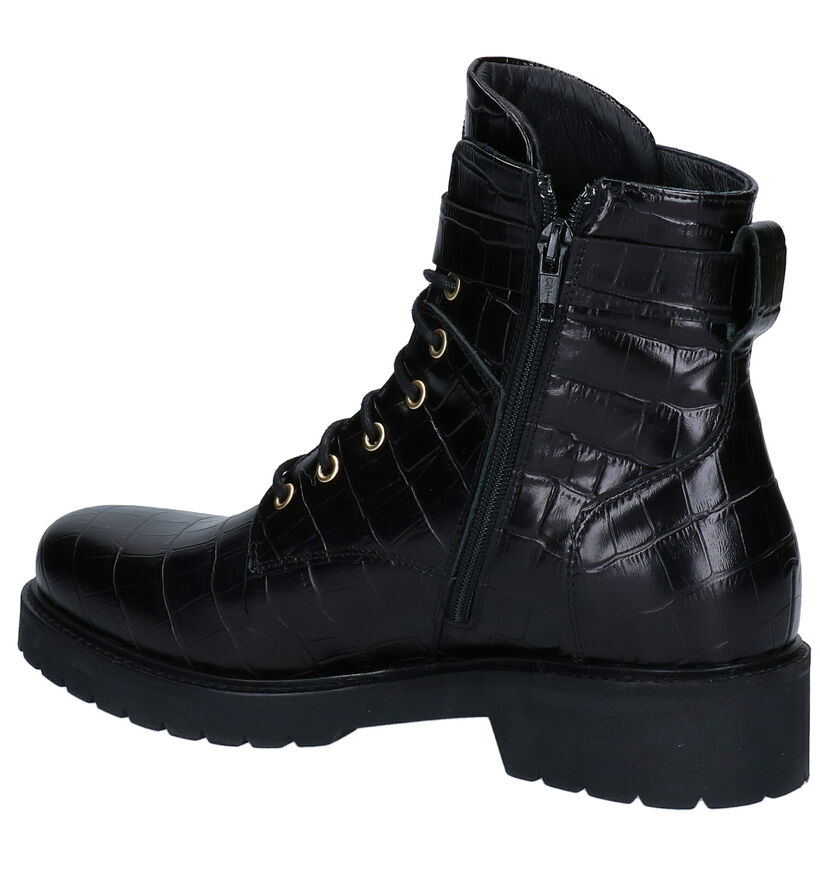 River Woods Echo Zwarte Boots in leer (281919)