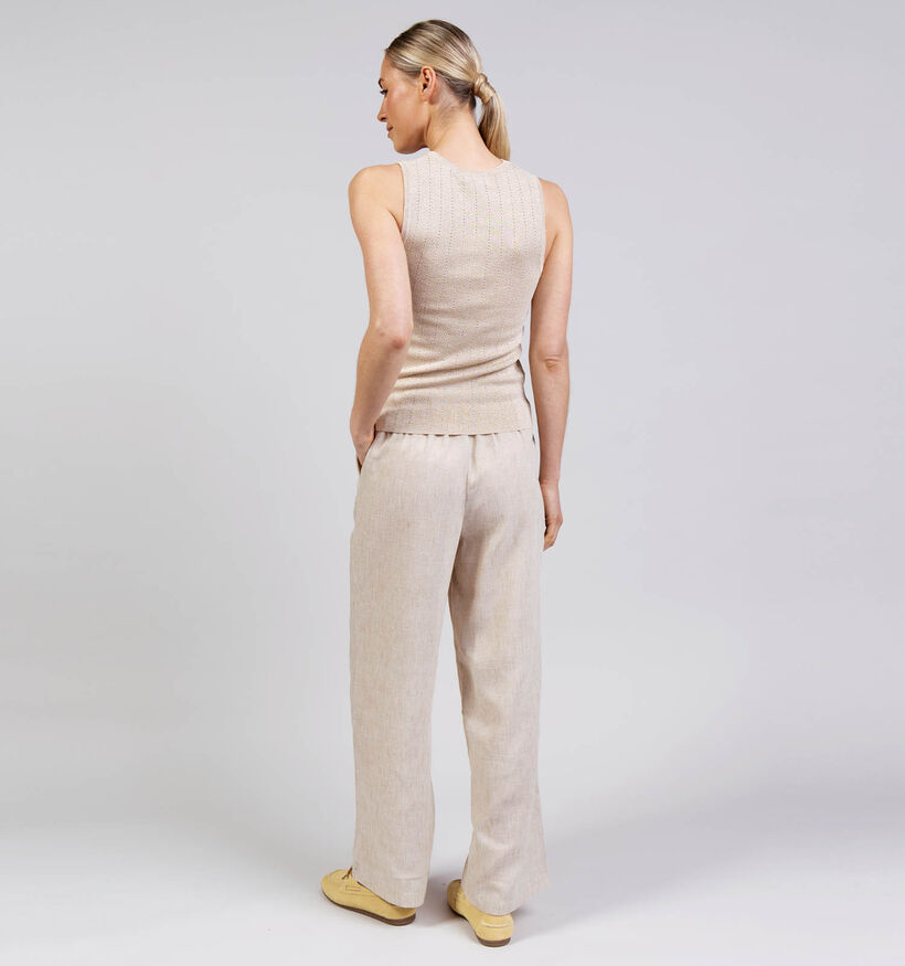 Pieces Salima O-Neck Beige Top voor dames (369196)
