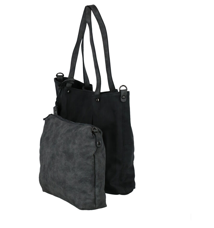 Emily & Noah Grijze Bag in Bag Shopper Tas in kunstleer (284365)