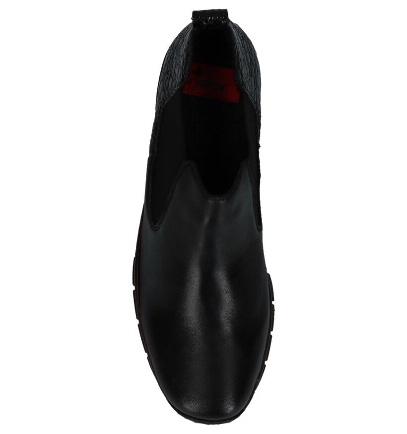 Rieker Zwarte Comfortabele Instappers in kunstleer (234706)