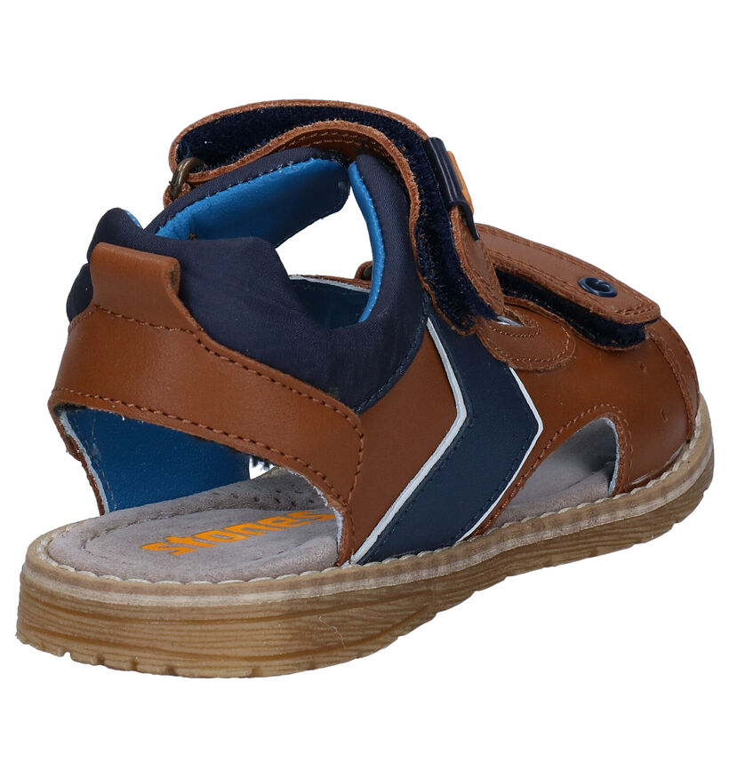 STONES and BONES Doner Cognac Sandalen in leer (287906)