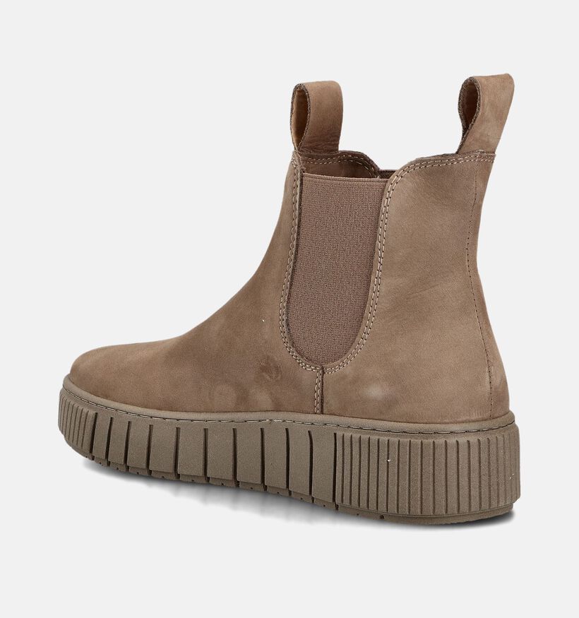 Tamaris Bottines Chelsea en Taupe pour femmes (360683) - pour semelles orthopédiques