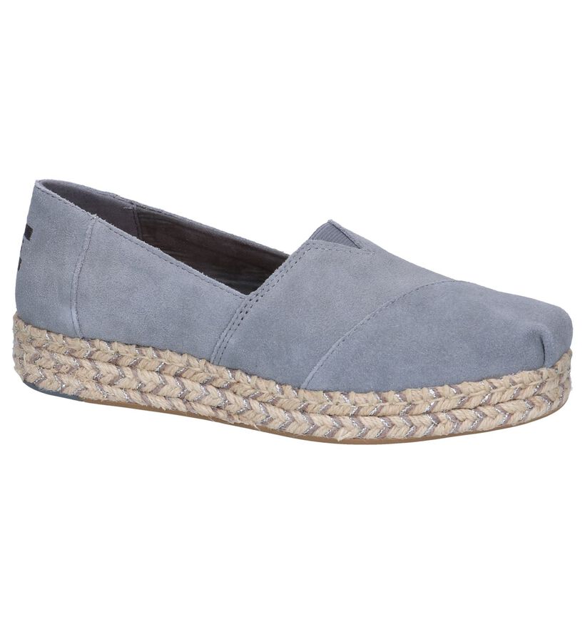 Blauwgrijze Espadrilles Toms in nubuck (242051)