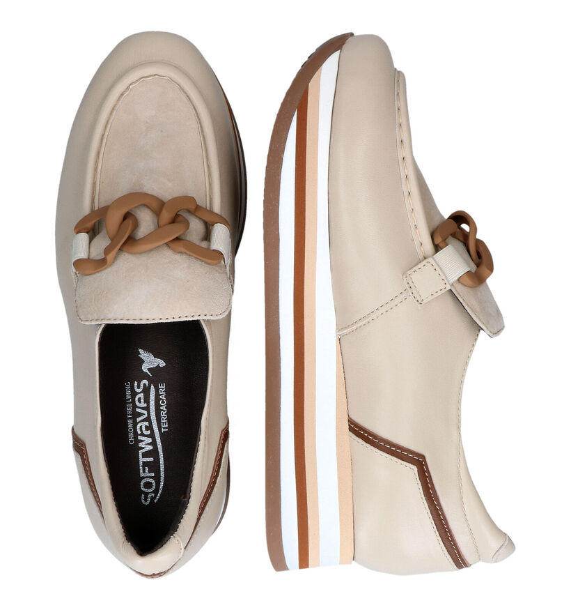 Softwaves Chaussures à enfiler en Beige clair en cuir (316728)