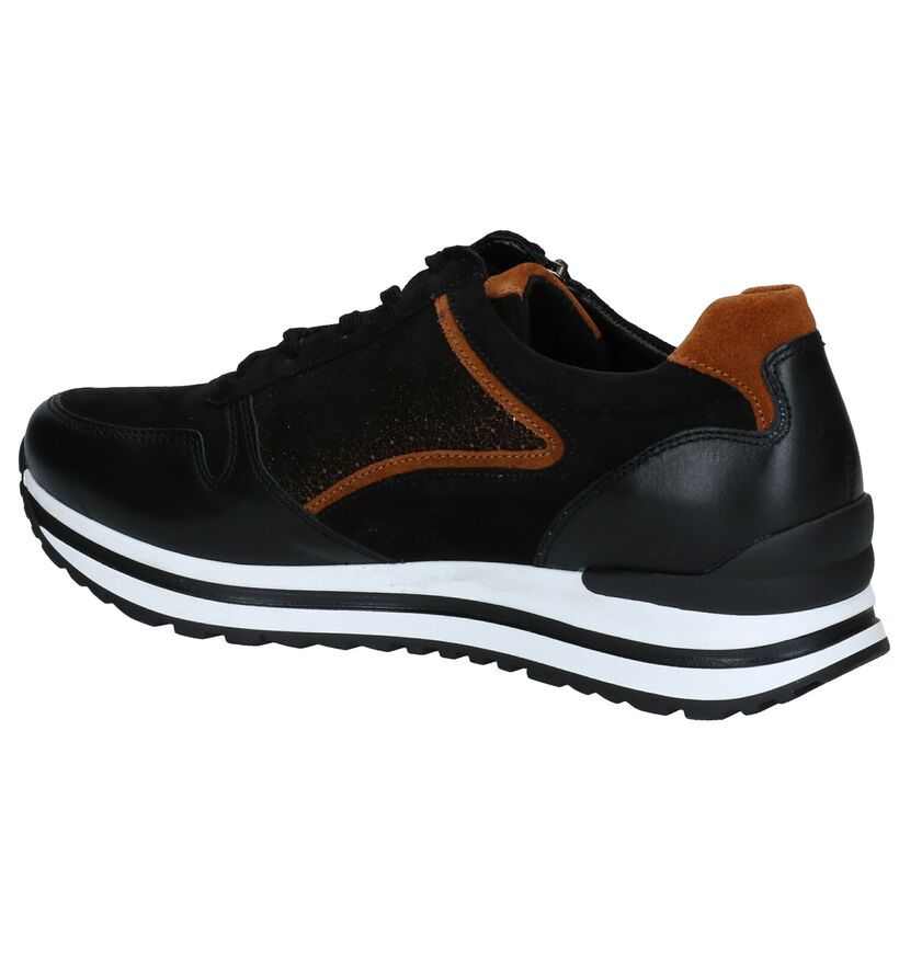 Gabor OptiFit Chaussures à Lacets en Noir en cuir (282283)