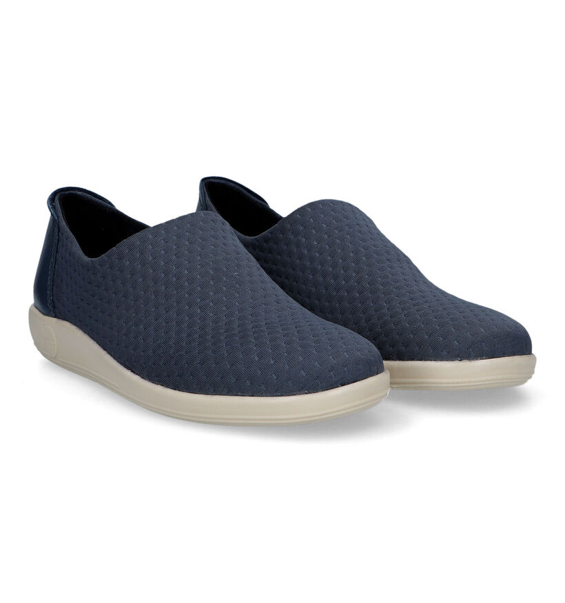 ECCO Soft 2.0 Blauwe Slip-ons voor dames (321196) - geschikt voor steunzolen