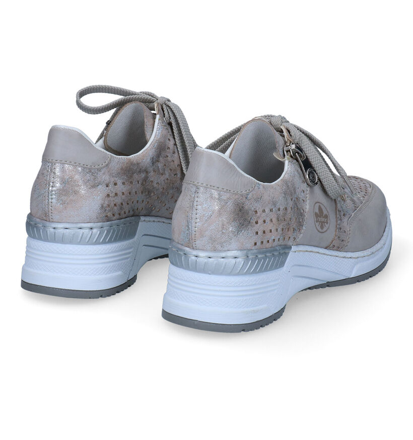 Rieker Baskets casual en Beige en simili cuir (307142)