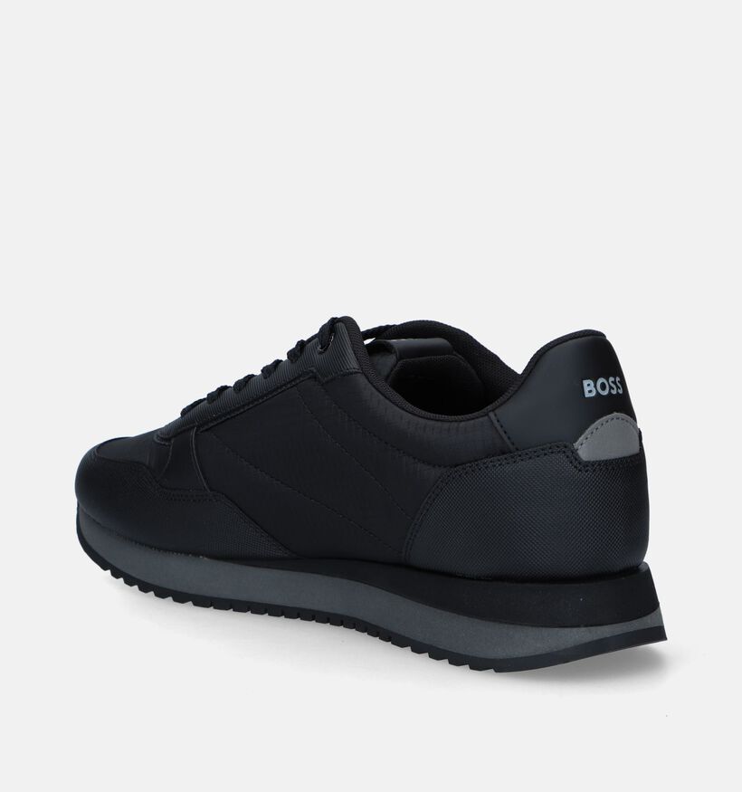 BOSS Kai Runn Zwarte Veterschoenen voor heren (343647) - geschikt voor steunzolen