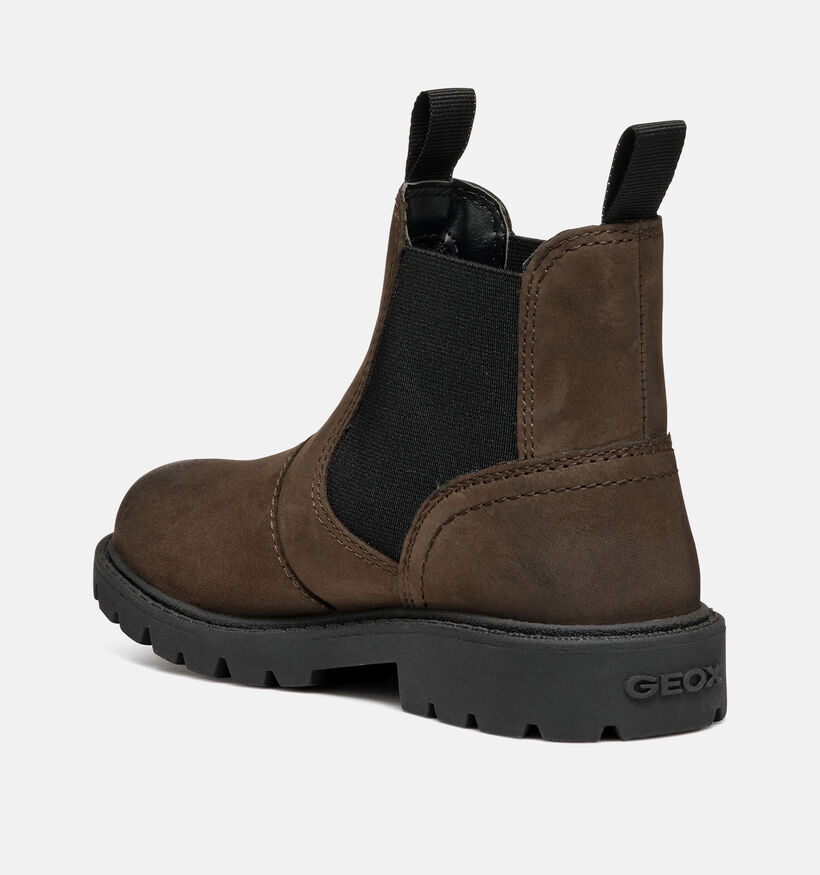 Geox Shaylax Donkerbruine Boots Chelsea voor jongens (376228)