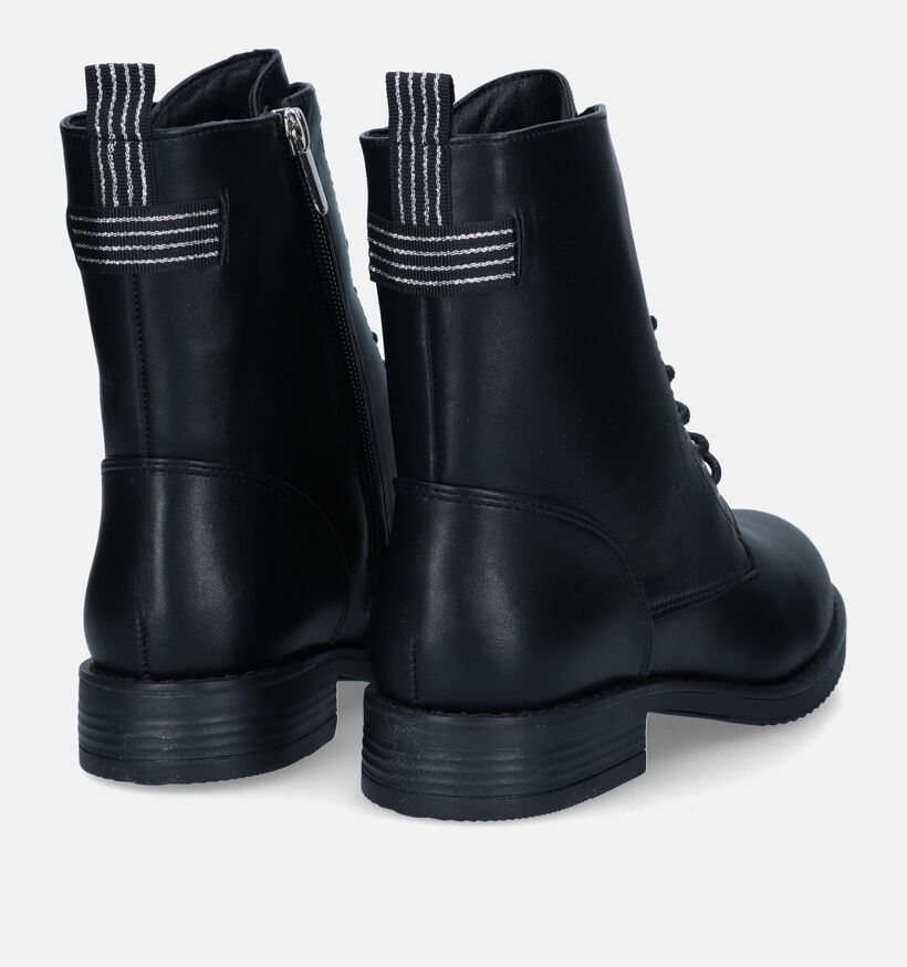 Poelman Boots à lacets en Noir pour femmes (328610)