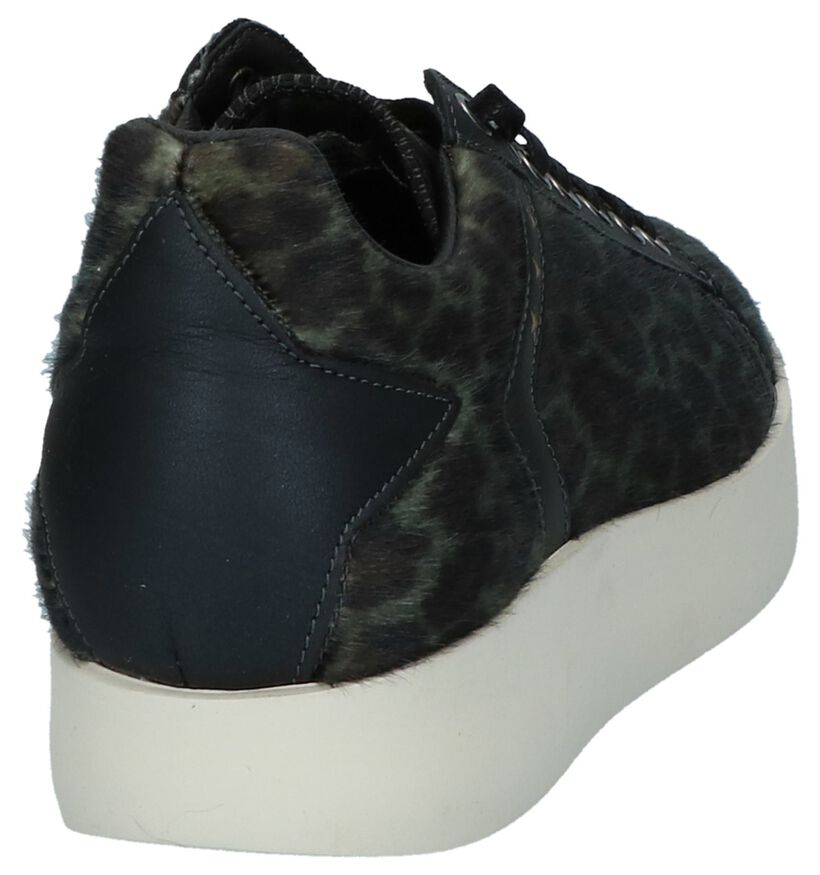 Bruine Sneakers Pantofola d'Oro Lecce Leopard Donne Low in leer (227336)