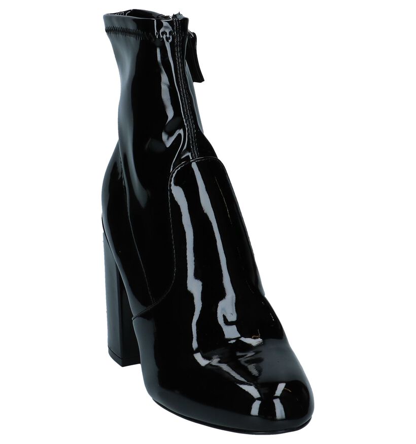 Steve Madden Gaze Zwarte Enkellaarzen met Hoge Hak, Zwart, pdp