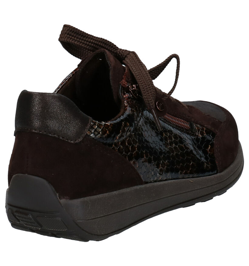 Ara Merano High Soft Chaussures à Lacets en Brun en verni (282784)