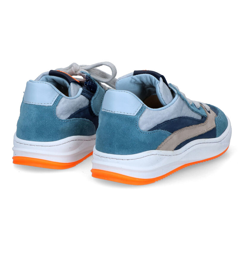 STONES and BONES Tonyo Chaussures à lacets en Bleu pour garçons (322087) - pour semelles orthopédiques