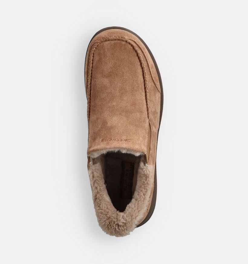 Skechers Murette Scofield Slip-ins Pantoufles ferm&eacute;es en Beige pour hommes (376904)