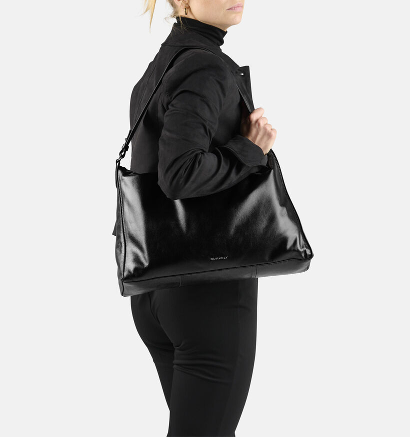 Burkely Creased Crystal Zwarte Schoudertas voor dames (363077)