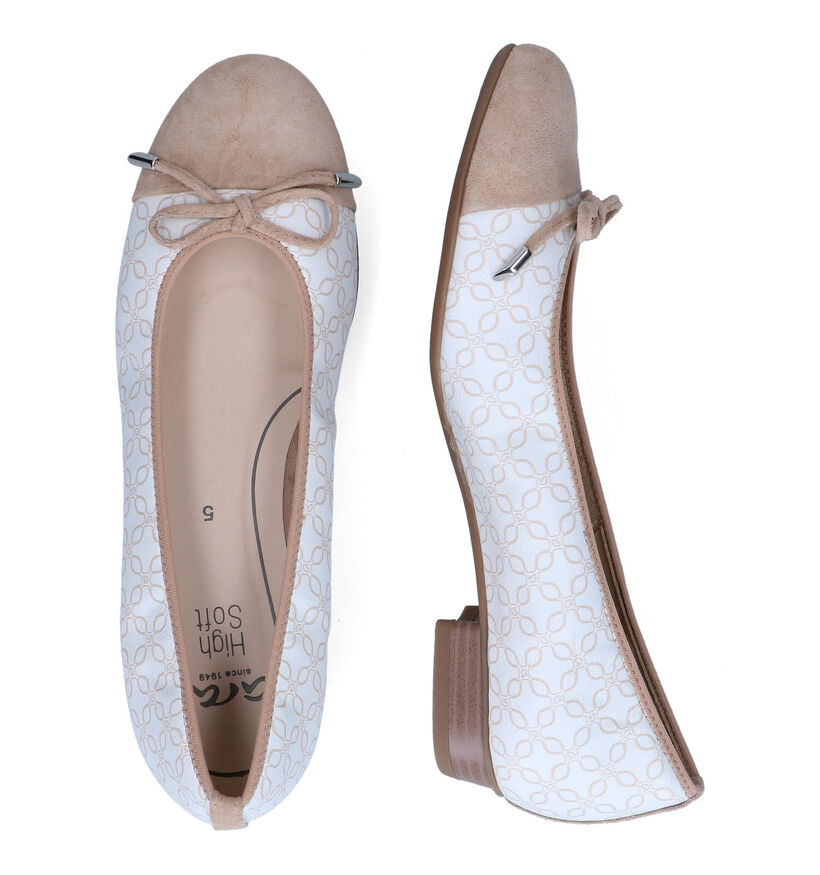 Ara Bari-HS Ecru Ballerina's in leer (307670)