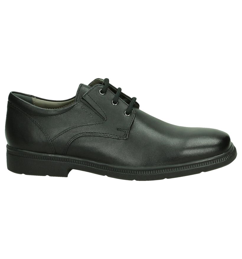 Geox Chaussures à lacets en Noir en cuir (194749)