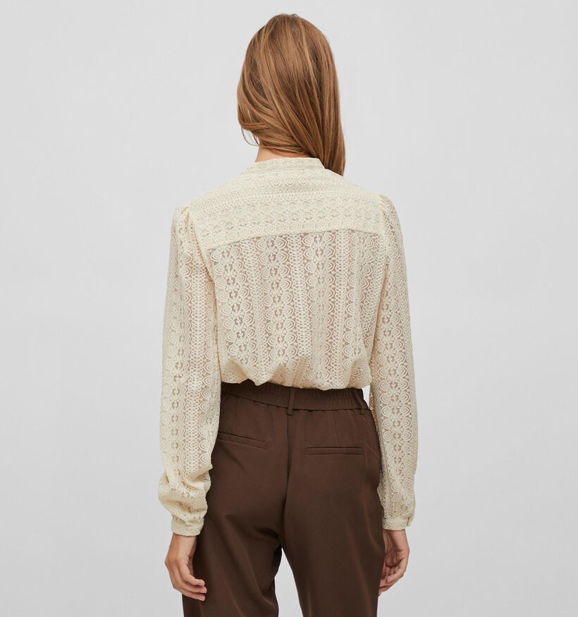 Vila Chikka Lace Zwarte Kanten Blouse voor dames (328870)