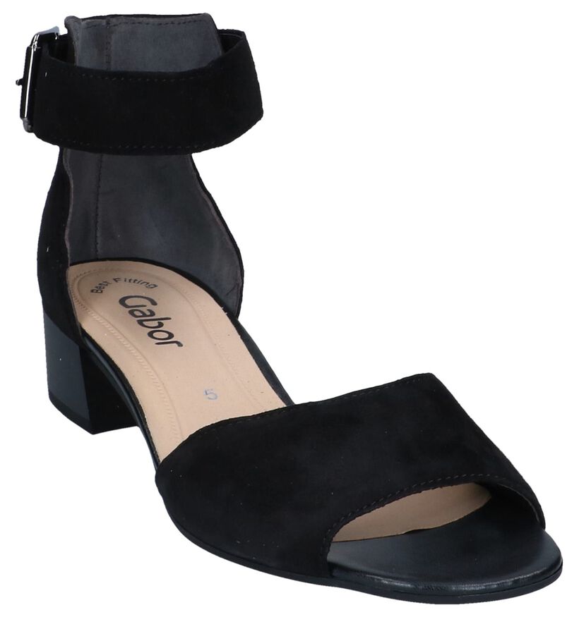 Best Fitting Sandales à talons en Noir en daim (248485)