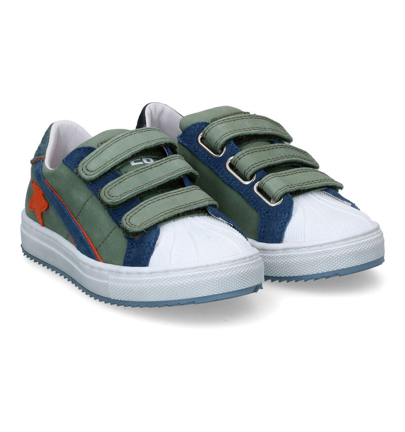 Little David Rutger 2 Chaussures à velcro en Vert Kaki pour garçons (308255) - pour semelles orthopédiques