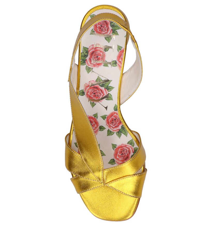JHay Sandales à talons en Jaune en cuir (247949)