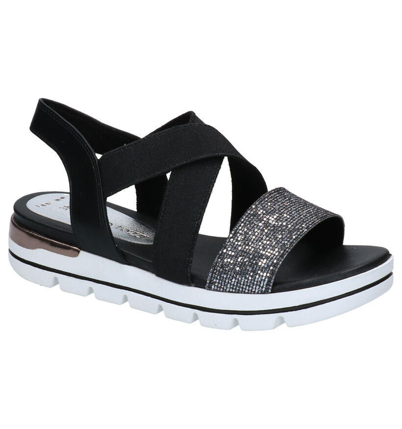 Marco Tozzi Zwarte Sandalen in kunstleer (270682)