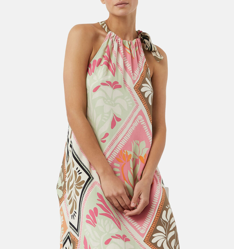 comma Roze/Beige Lange Jurk voor dames (359404)