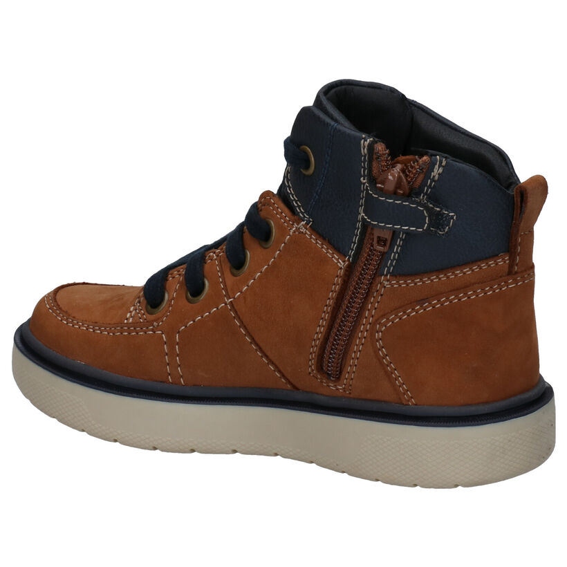 Geox Riddock Chaussures hautes en Cognac en cuir (278301)