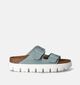 Birkenstock Arizona Pap Chunky Nu-pieds en Vert Khaki pour femmes (350874)