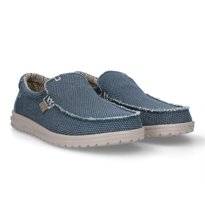 HEYDUDE Mikka Braided Mocassins en Bleu pour hommes (324860) - pour semelles orthopédiques