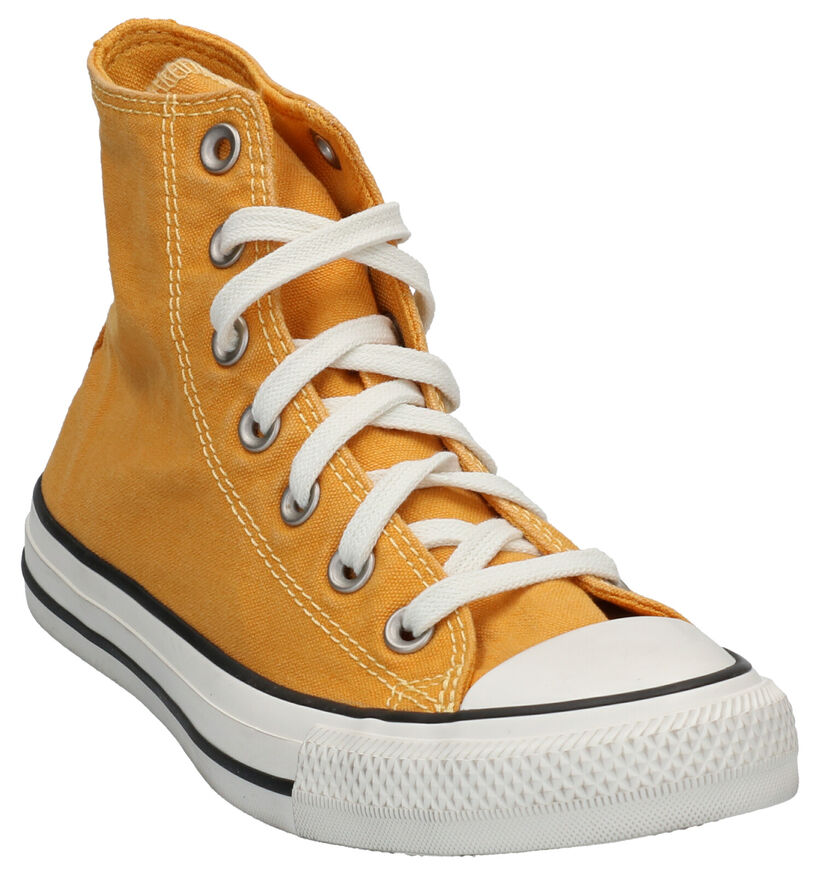 Converse Chuck Taylor All Star Baskets en Jaune en textile (266473)