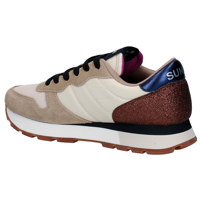 Sun 68 Stargirl Glitter Chaussures à lacets en Beige pour femmes (298176) - pour semelles orthopédiques