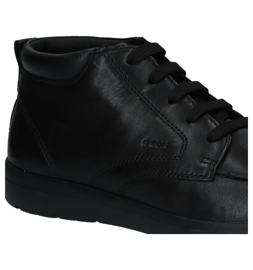 Geox Chaussures hautes en Noir en cuir (223071)