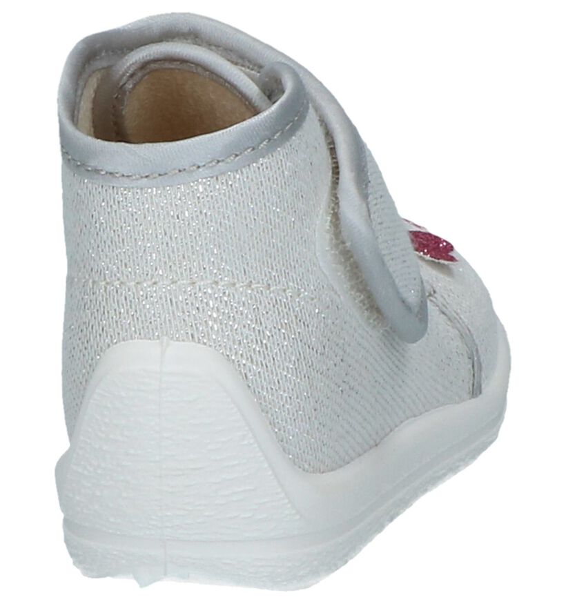 Zilveren Babypantoffels Bellamy Odelie in stof (248501)