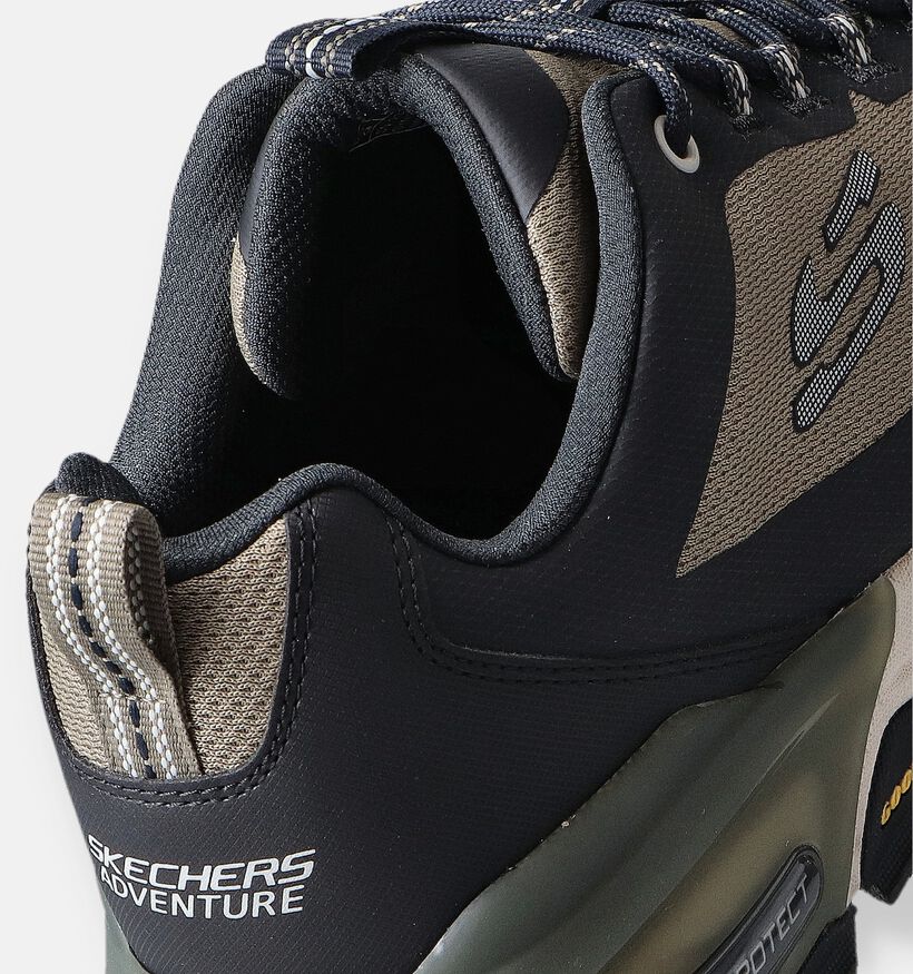 Skechers Max Protect Fast Track Zwarte/Taupe Wandelschoenen voor heren (366499)