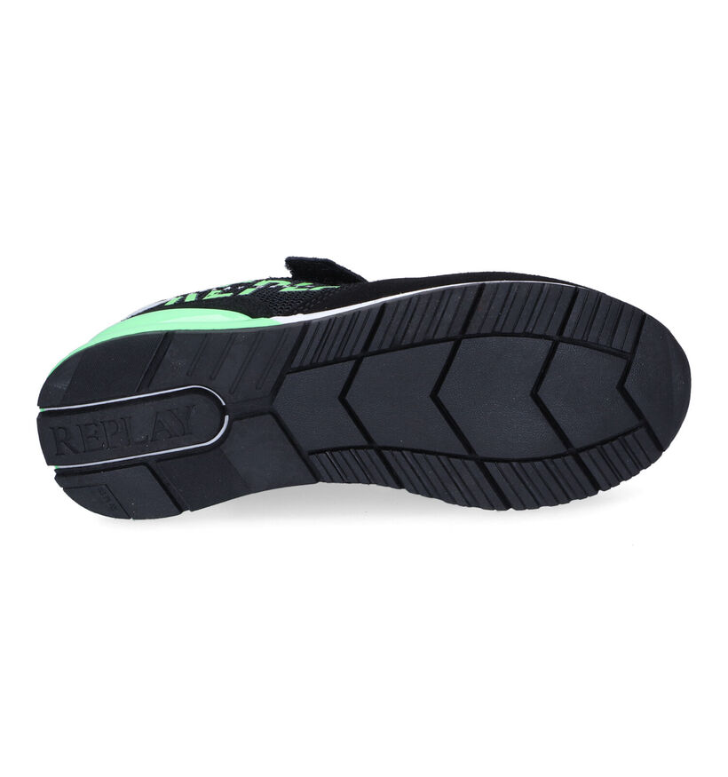 Replay Shoot JR Baskets en Noir pour garçons (306513) - pour semelles orthopédiques