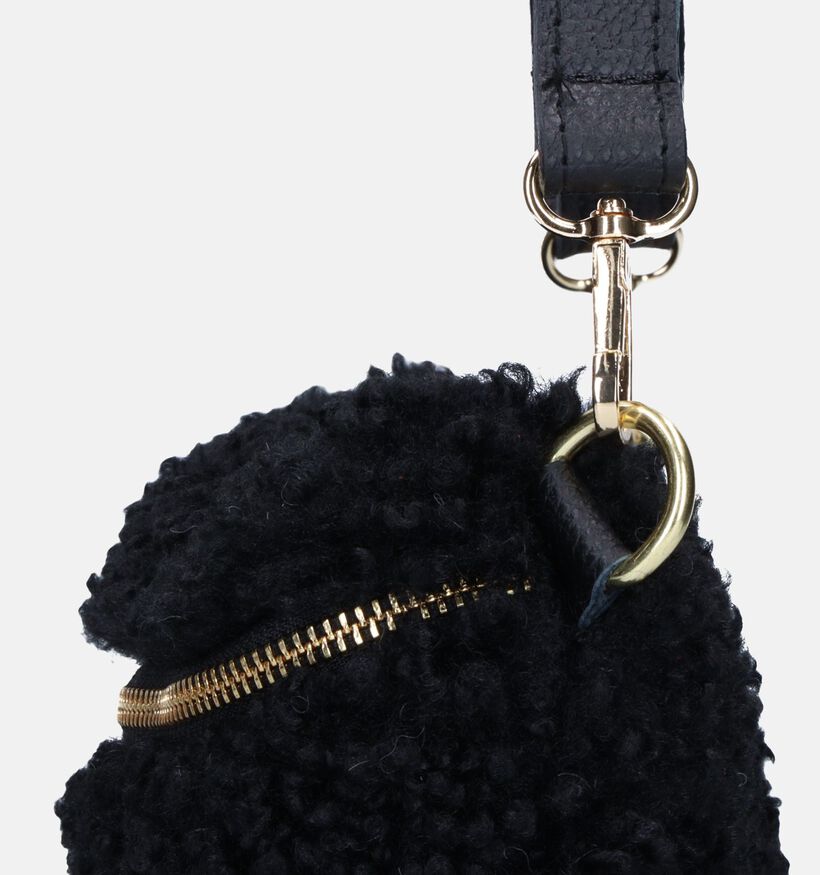 Via Limone Sac porté croisé en Teddy en Noir pour femmes (336329)