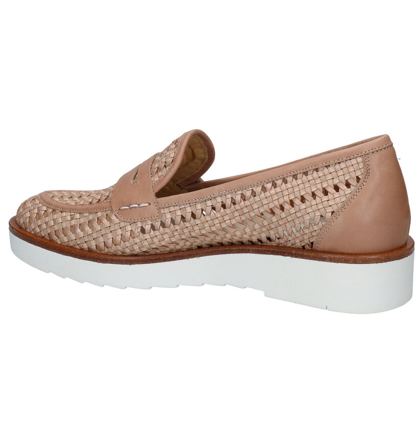 River Woods Beige Loafers in leer (289199)