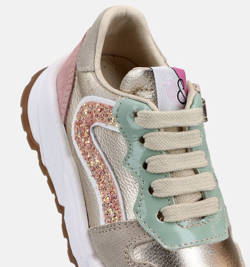 Bana & Co Gouden Lage Sneakers voor meisjes (372123) - geschikt voor steunzolen