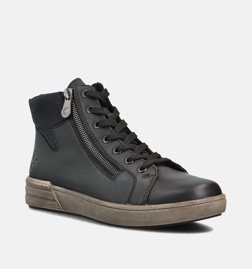 Rieker Zwarte Hoge Sneakers voor dames (360477) - geschikt voor steunzolen